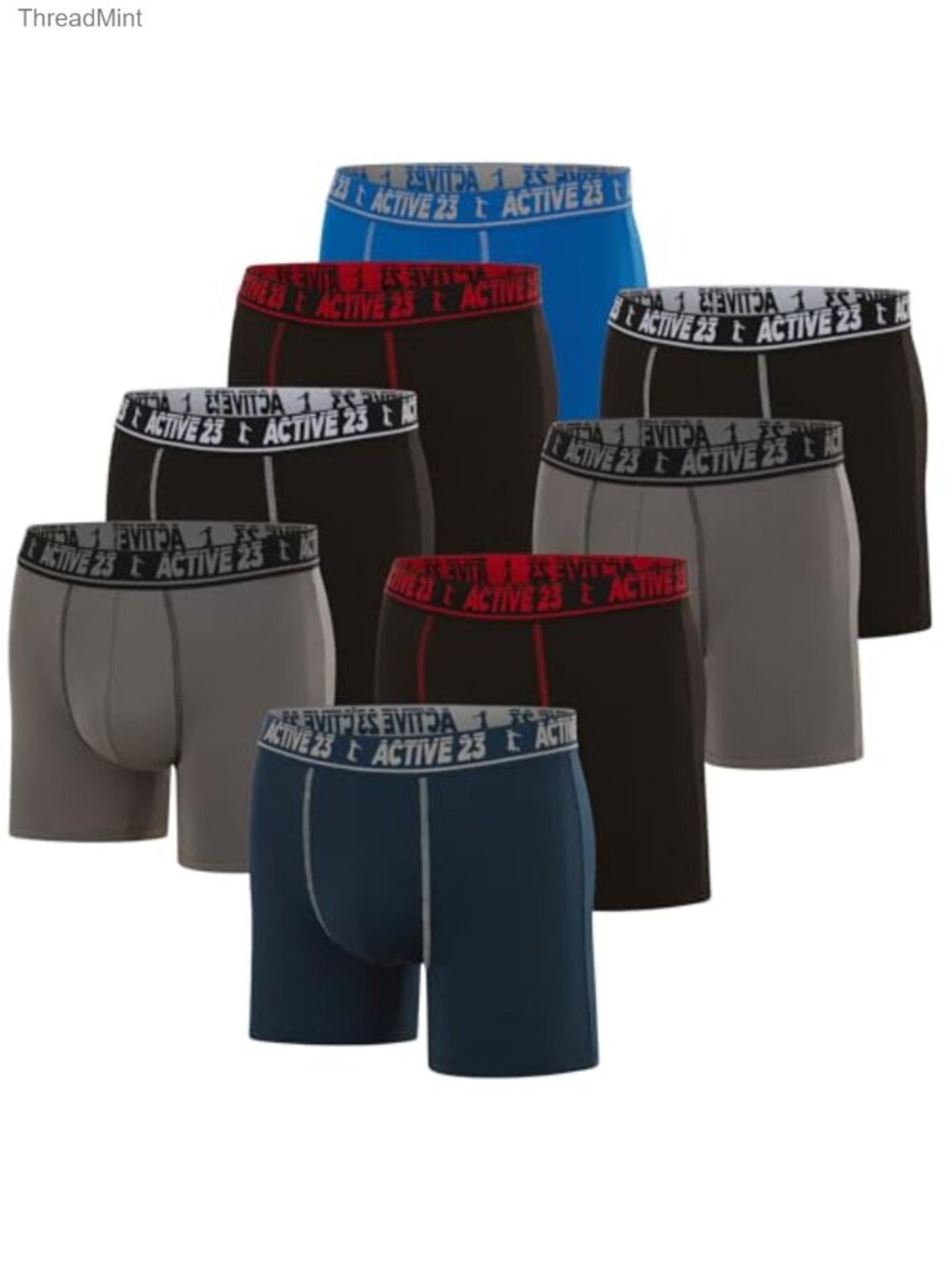 Men's Performance Boxer Briefs 8-Pack Moisture Wicking Athletic Underwear